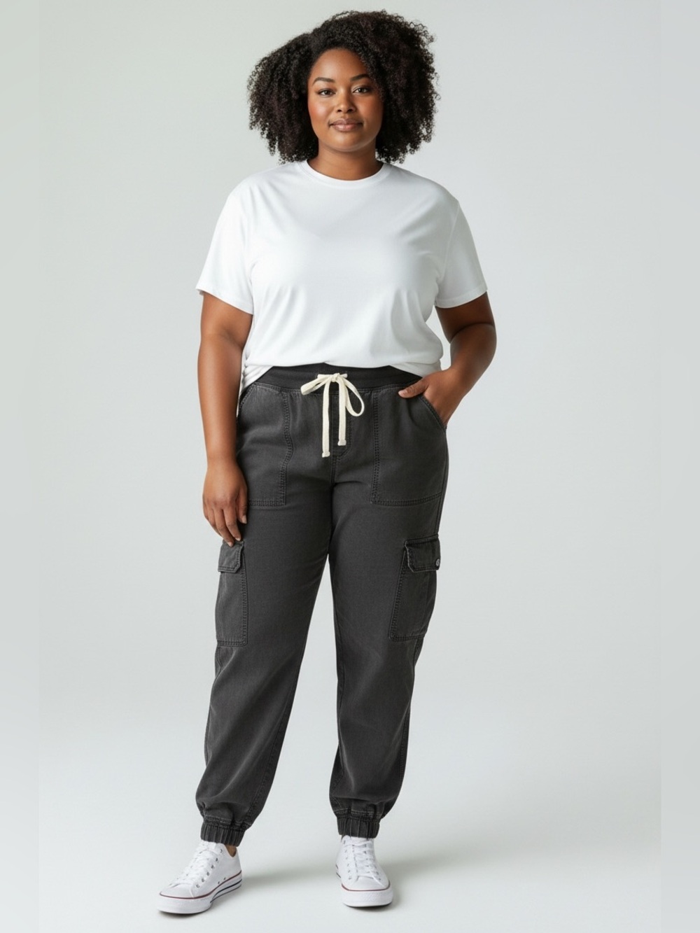 Aerie Charcoal Cargo Joggers